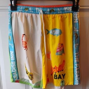 Source Unknown Blue and Orange Swim Shorts